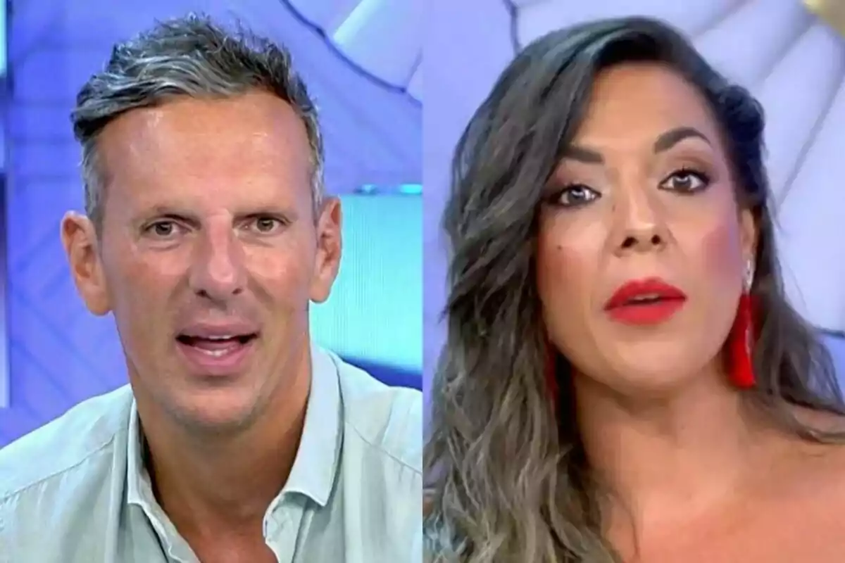 Joaquín Prat y Adriana Dorronsoro aparecen en primer plano en Vamos a ver con fondo azul.