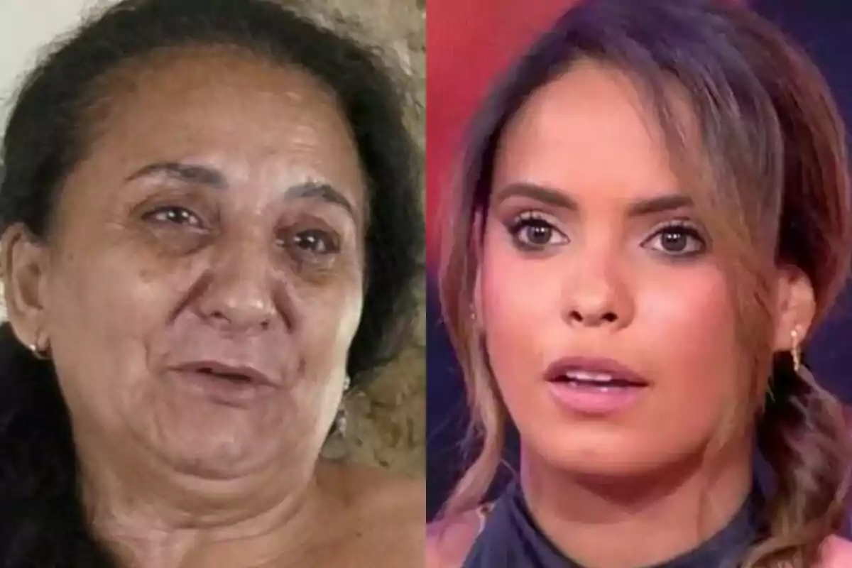 Dos mujeres, la madre de Michu mayor edad con cabello oscuro en De Viernes y Gloria Camila joven con maquillaje y expresión de sorpresa