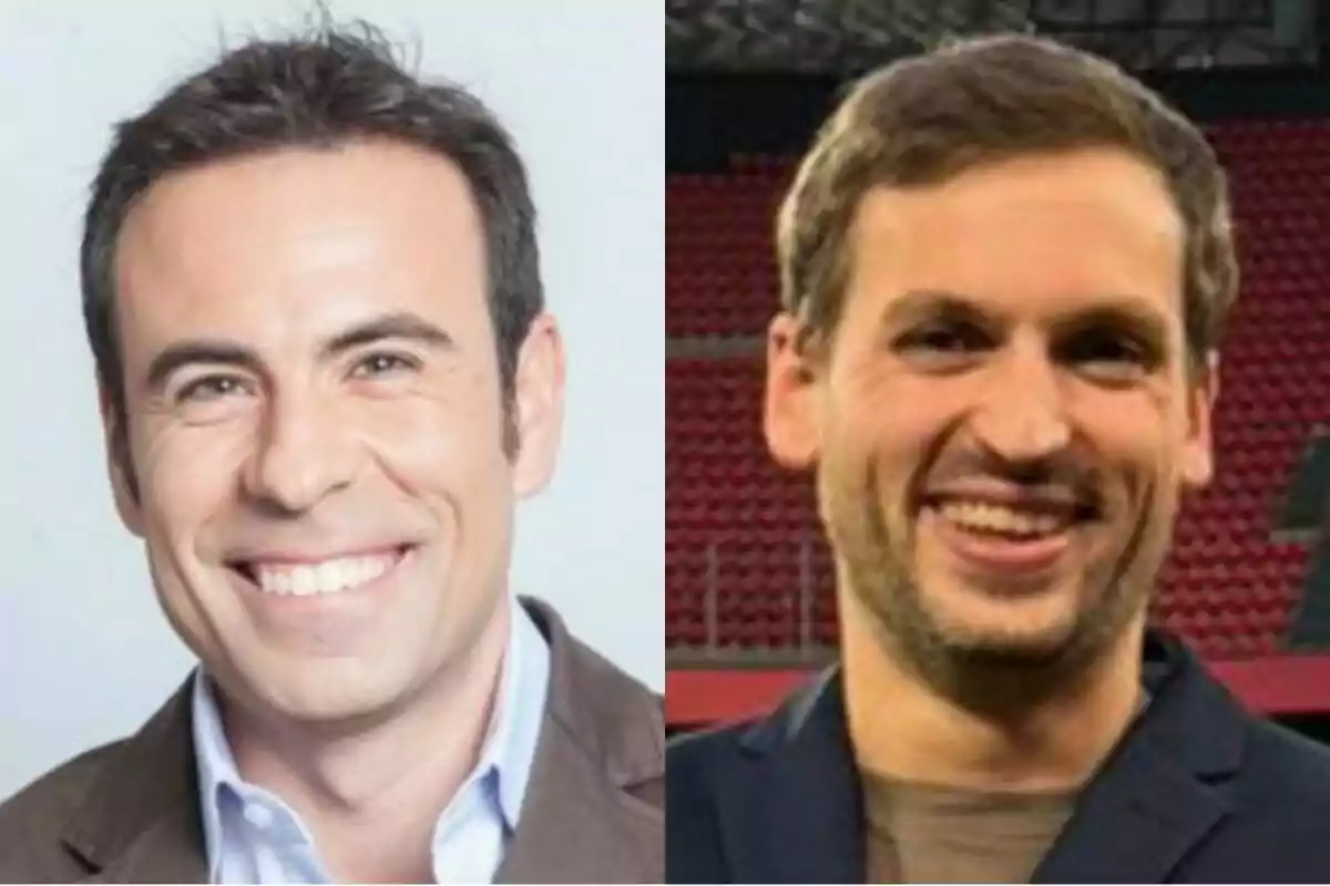 Felipe del Campo y Álex González sonrientes posan para la cámara en una imagen dividida en dos partes Felipe del Campo y Álex González sonrientes posan para la cámara en una imagen dividida en dos partes