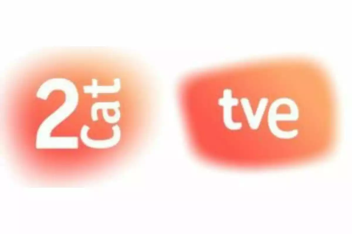 Logos difuminados de 2cat y tve sobre fondos naranjas. Logos difuminados de 2cat y tve sobre fondos naranjas.