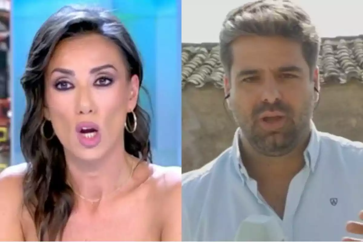 Patricia Pardo y un reportero de Vamos a ver aparecen en una imagen dividida, ambos mirando al frente y hablando, ella en un estudio y él al aire libre.