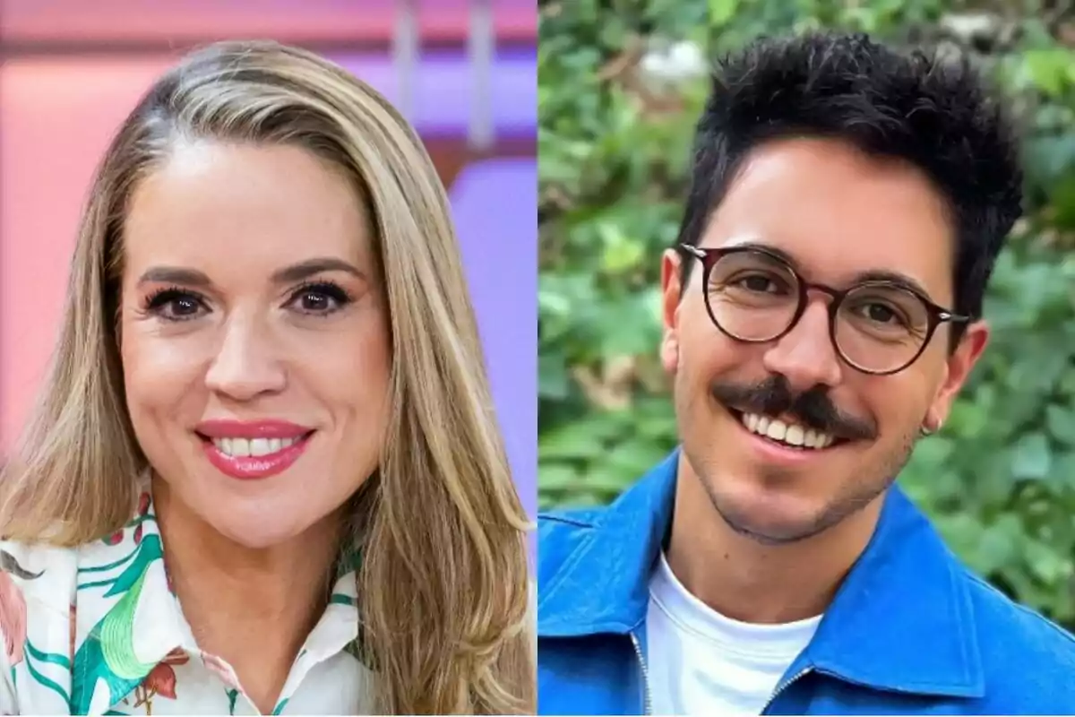 Cristina Lasvignes y Fran Ramírez personas sonrientes una mujer rubia con cabello largo y un hombre con gafas y bigote