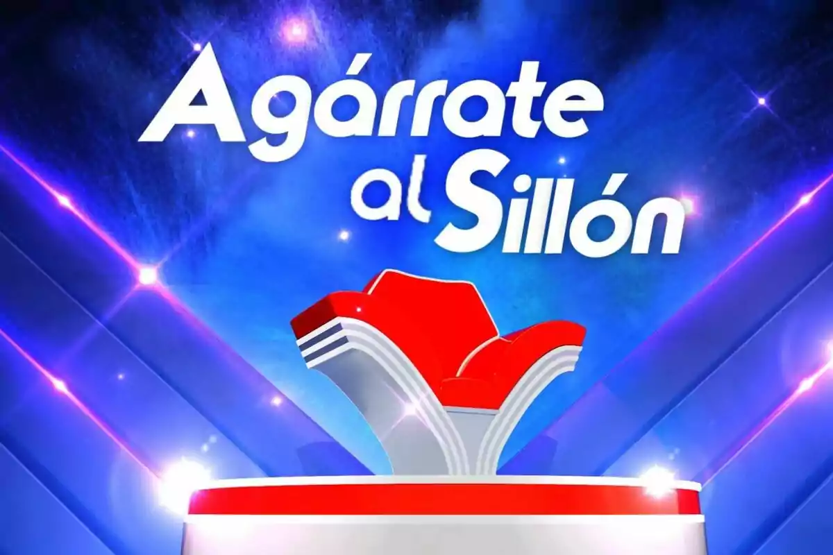 Logotip acolorit d’Agafa’t a la Butaca amb una butaca vermella al centre i un fons blau brillant Logotip acolorit d’Agafa’t a la Butaca amb una butaca vermella al centre i un fons blau brillant