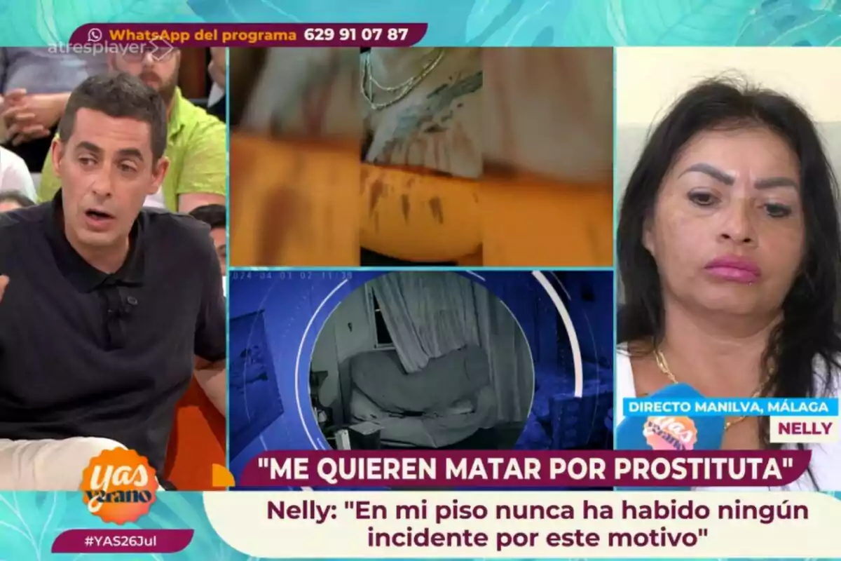 Captura de Y ahora Sonsoles muestra a Antonio Naranjo hablando, junto a una mujer llamada Nelly que aparece en una videollamada desde Manilva, Málaga, con el texto Captura de Y ahora Sonsoles muestra a Antonio Naranjo hablando, junto a una mujer llamada Nelly que aparece en una videollamada desde Manilva, Málaga, con el texto