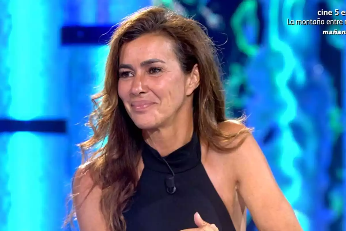 Captura de Arantxa del Sol en el plató de Supervivientes Captura de Arantxa del Sol en el plató de Supervivientes