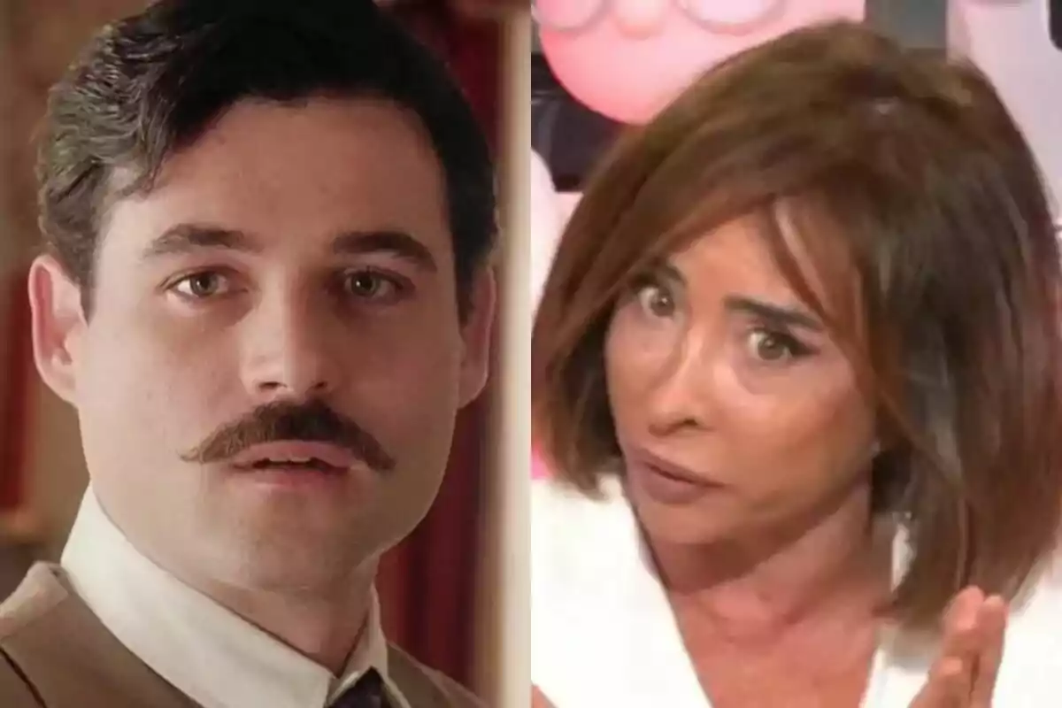 Dues persones en una imatge dividida, Arturo Sancho amb bigoti a La Promesa i María Patiño amb cabell curt i castany a Ni que fuéramos.