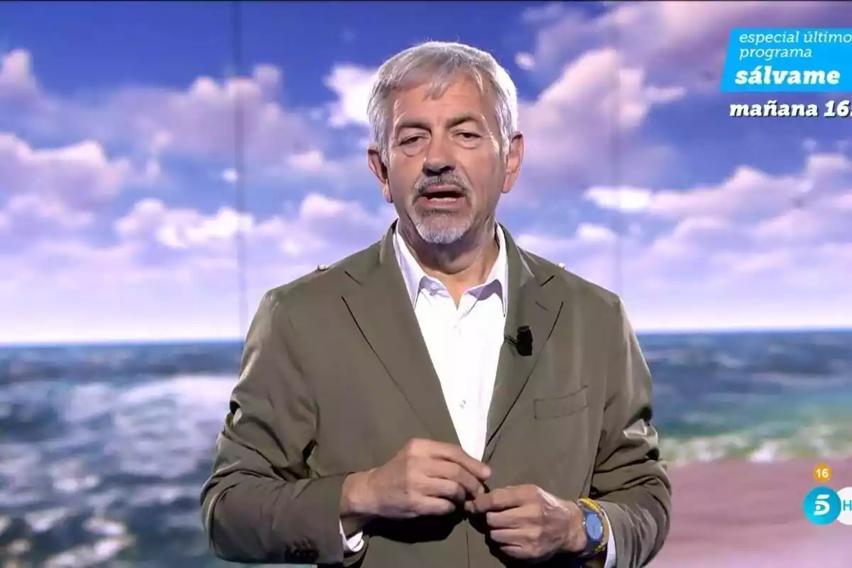 Carlos Sobera en el plató de 'Supervivientes' el pasado 21 de junio de 2023 Carlos Sobera en el plató de 'Supervivientes' el pasado 21 de junio de 2023