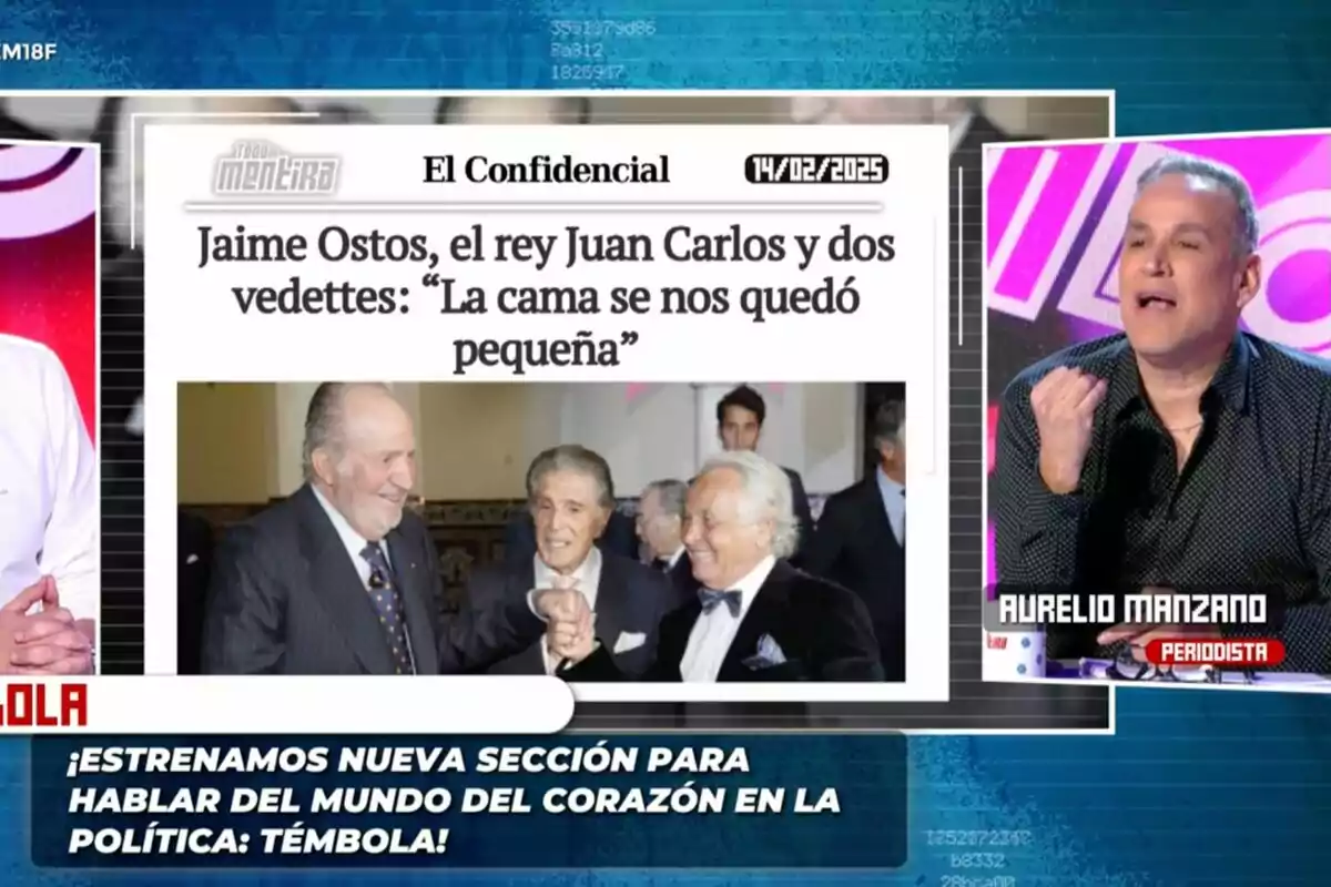 Una imatge d'un programa de televisió mostra un article de Una imatge d'un programa de televisió mostra un article de