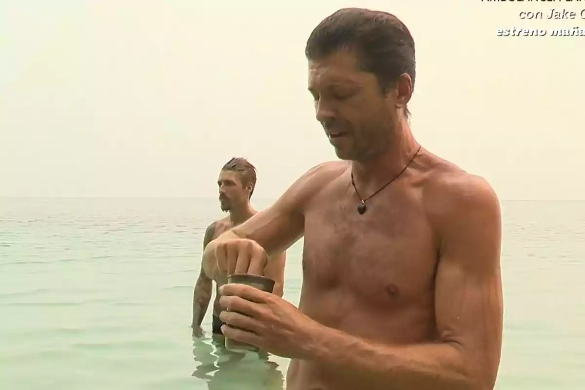 Captura de Ángel Cristo JR en una gran bronca en Supervivientes Captura de Ángel Cristo JR en una gran bronca en Supervivientes