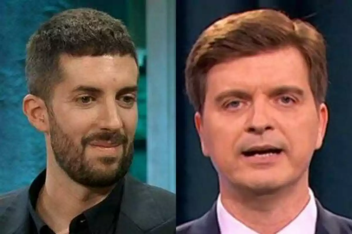David Broncano a La Revuelta a l'esquerra i Marc Giró a Late Xou a la dreta.