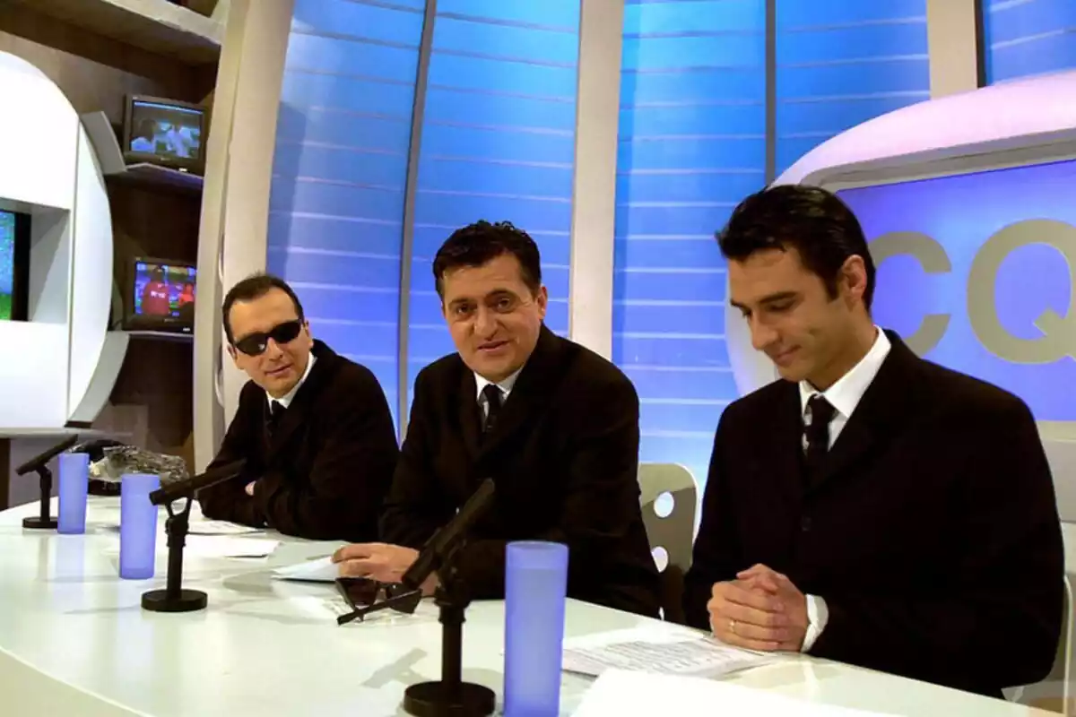 Fotografía de El Gran Wyoming, Javier Martín y Juanjo de la Iglesia en Caiga quien Caiga de Telecinco Fotografía de El Gran Wyoming, Javier Martín y Juanjo de la Iglesia en Caiga quien Caiga de Telecinco