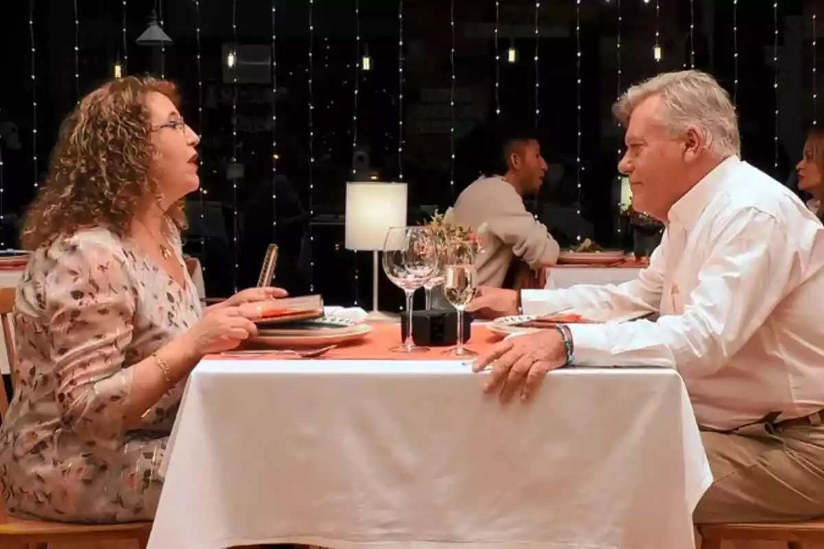 Captura de Camilo y Rosa en su cita de First Dates de Cuatro Captura de Camilo y Rosa en su cita de First Dates de Cuatro