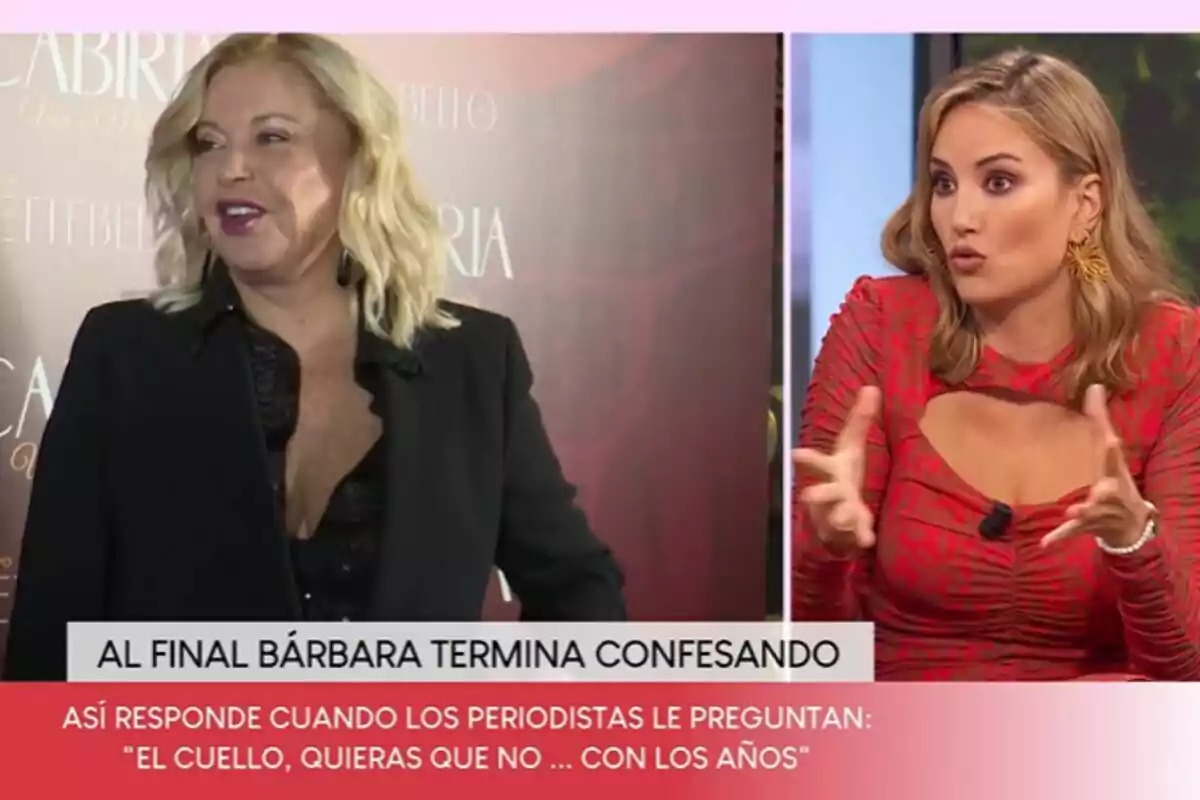 Captura de Alba Carrillo hablando de Bárbara Rey en 'D Corazón' Captura de Alba Carrillo hablando de Bárbara Rey en 'D Corazón'