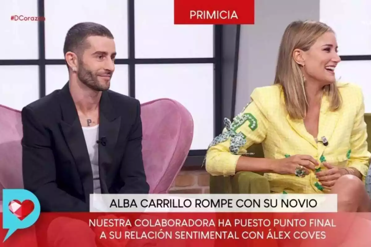 Captura de Alba Carrillo junto a Pelayo Díaz en 'D Corazón' en RTVE Captura de Alba Carrillo junto a Pelayo Díaz en 'D Corazón' en RTVE