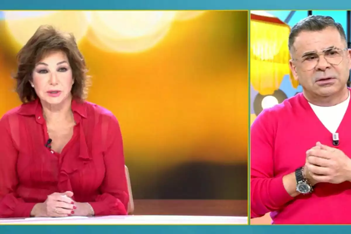 Captura de Ana Rosa en 'TardeAR' y Jorge Javier en 'El Diario de Jorge' Captura de Ana Rosa en 'TardeAR' y Jorge Javier en 'El Diario de Jorge'