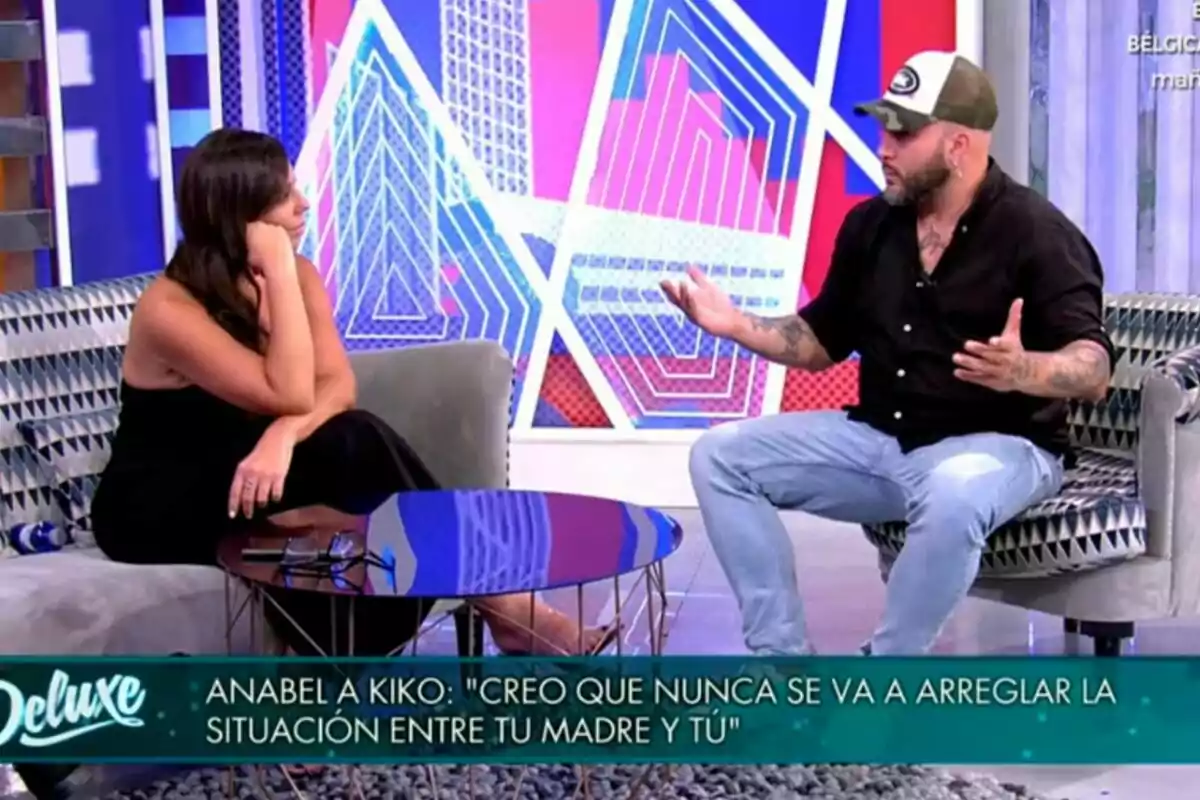Captura de Anabel Pantoja y Kiko Rivera en 'Sálvame Deluxe' Captura de Anabel Pantoja y Kiko Rivera en 'Sálvame Deluxe'