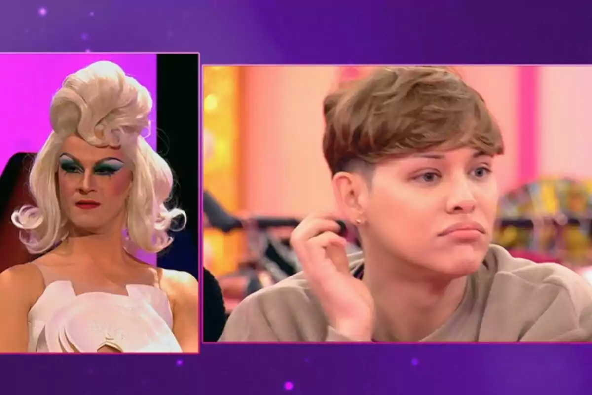 Captura d'Angelita la Perversa veient Maríana Stars a 'Drag Race España'