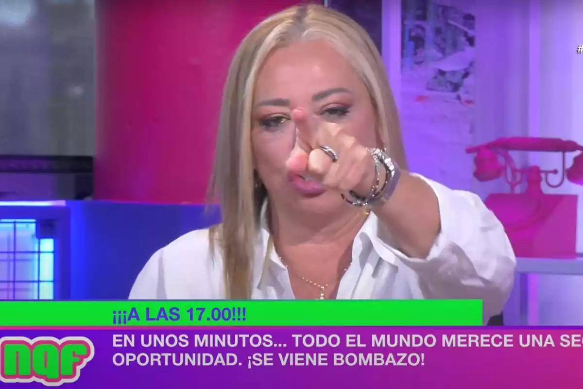 Captura de Belén Esteban en 'Ni que fuéramos' Captura de Belén Esteban en 'Ni que fuéramos'