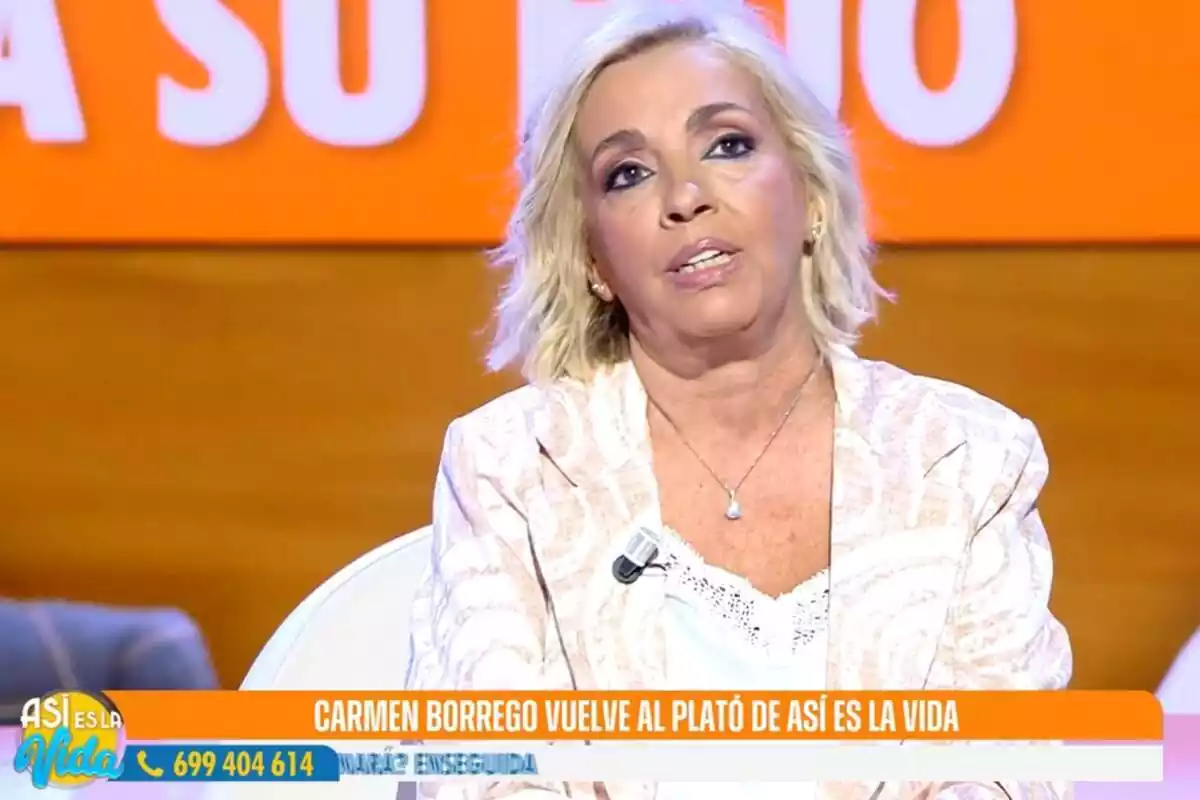 Captura de Carmen Borrego en 'Así es la vida' Captura de Carmen Borrego en 'Así es la vida'