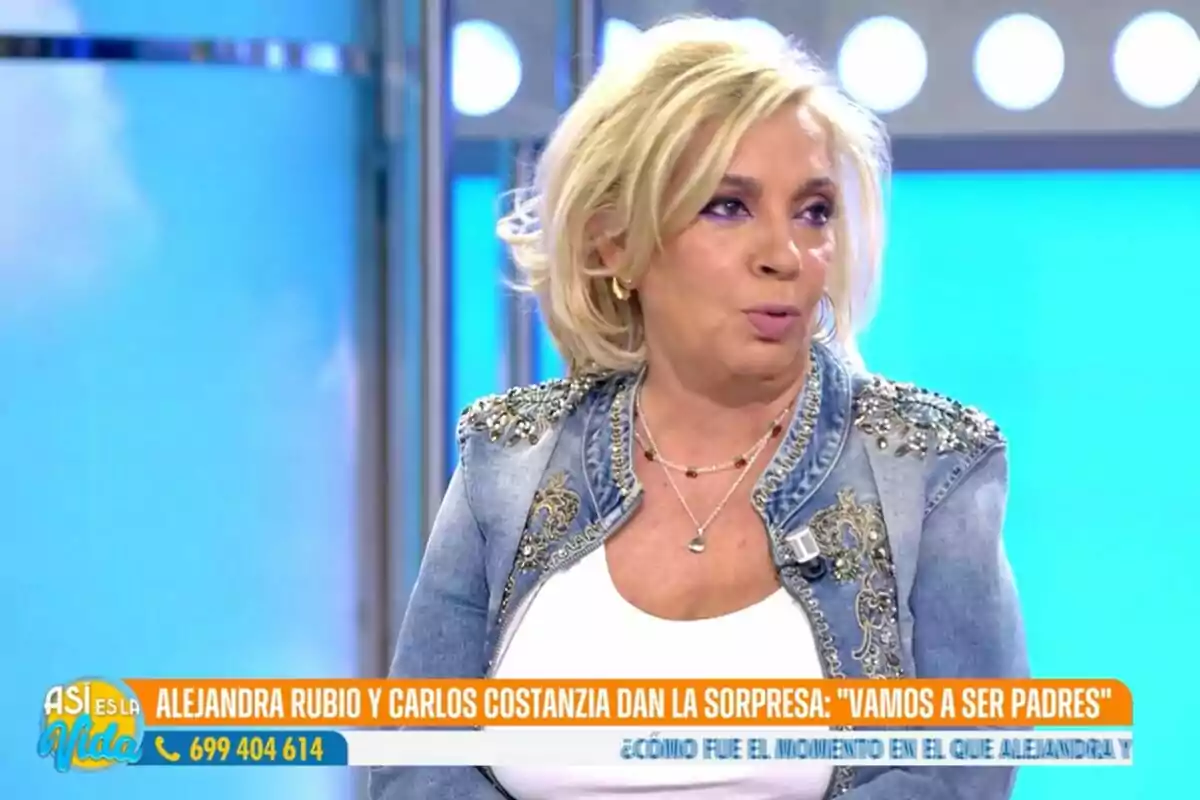 Captura de Carmen Borrego hablando sobre Alejandra Rubio en 'Así es la vida' Captura de Carmen Borrego hablando sobre Alejandra Rubio en 'Así es la vida'