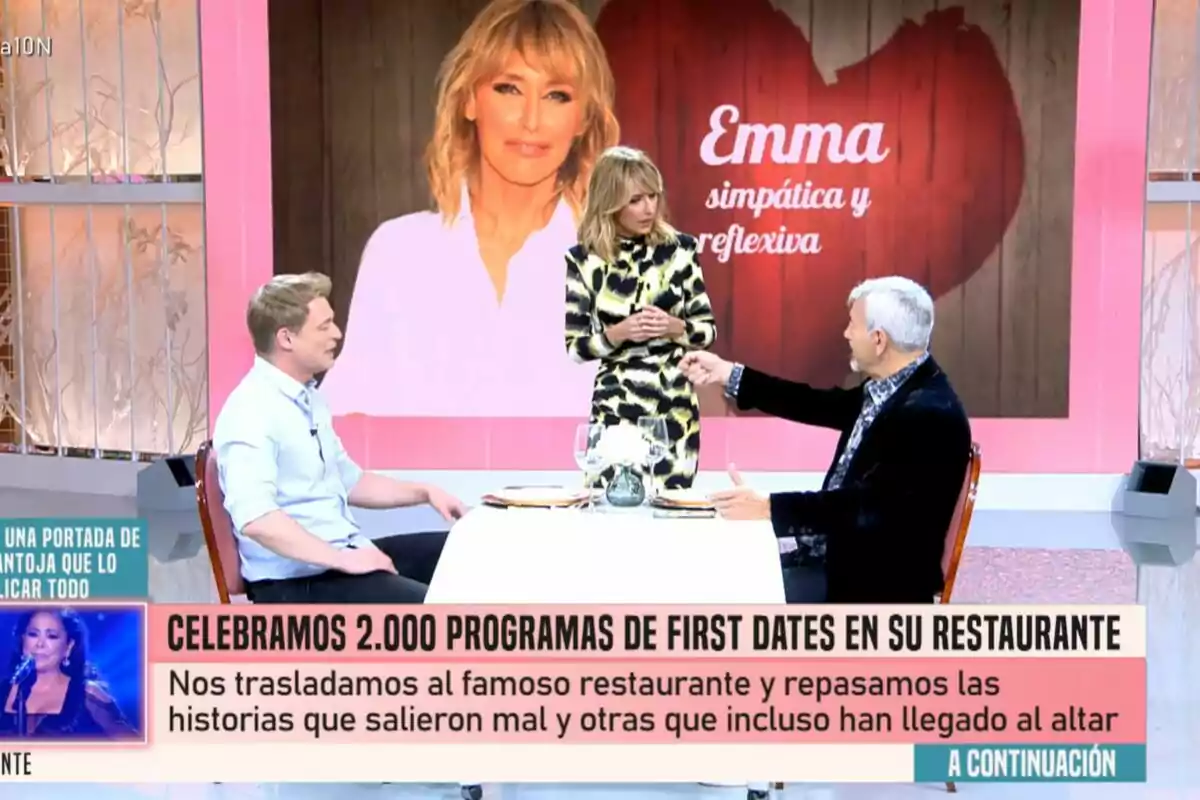 Captura d'Emma García, Carlos Sobera i Richard Pena a 'Fiesta' Captura d'Emma García, Carlos Sobera i Richard Pena a 'Fiesta'
