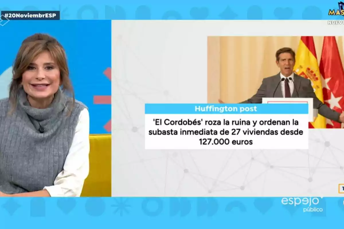 Captura de Gema López en 'Espejo Público' Captura de Gema López en 'Espejo Público'