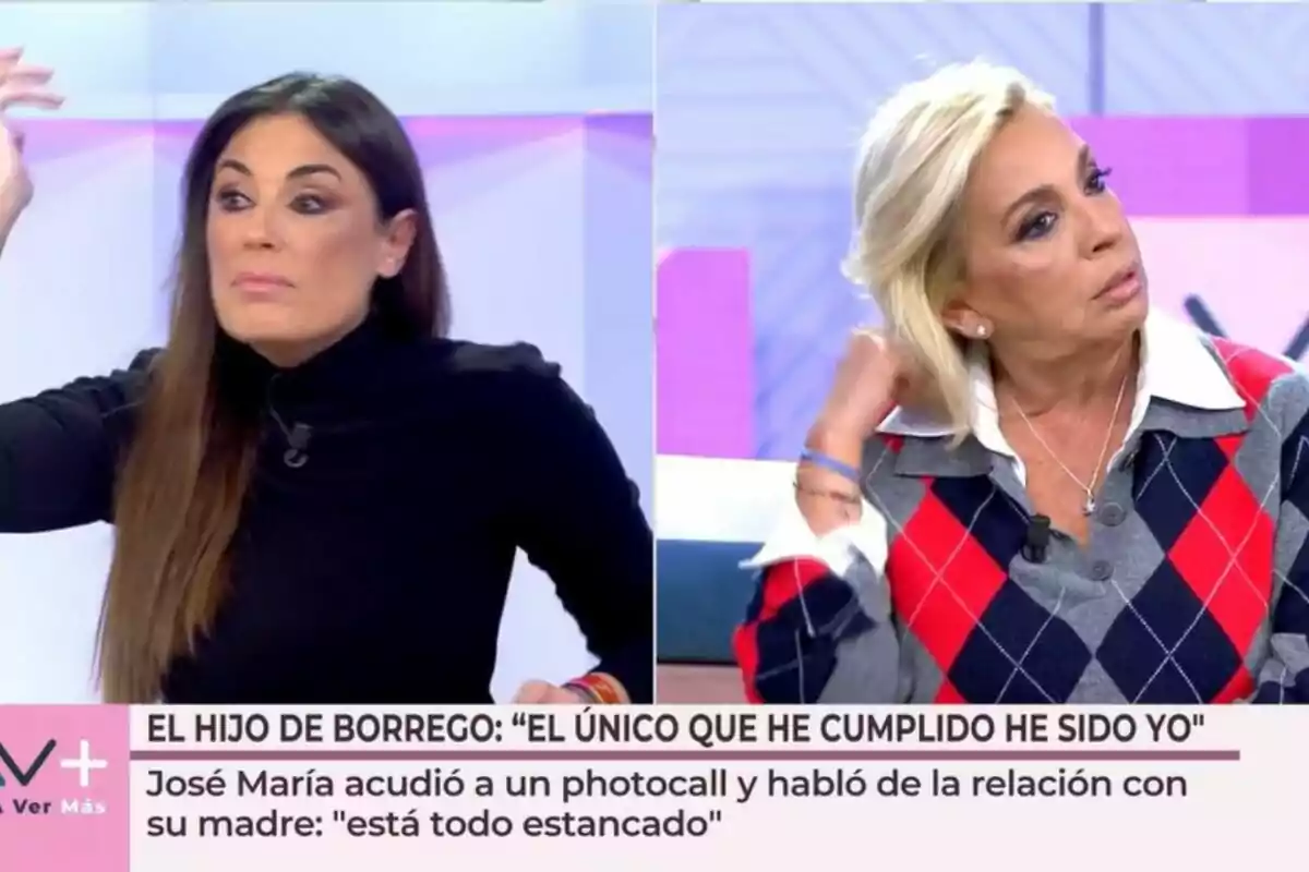 Captura de Isabel Rábago y Carmen Borrego en 'Vamos a ver' Captura de Isabel Rábago y Carmen Borrego en 'Vamos a ver'