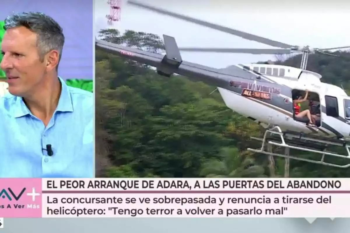 Captura de Joaquín Prat en 'Vamos a ver' comentando que Adara Molinero no saltara del helicóptero en 'Supervivientes: All Stars' Captura de Joaquín Prat en 'Vamos a ver' comentando que Adara Molinero no saltara del helicóptero en 'Supervivientes: All Stars'