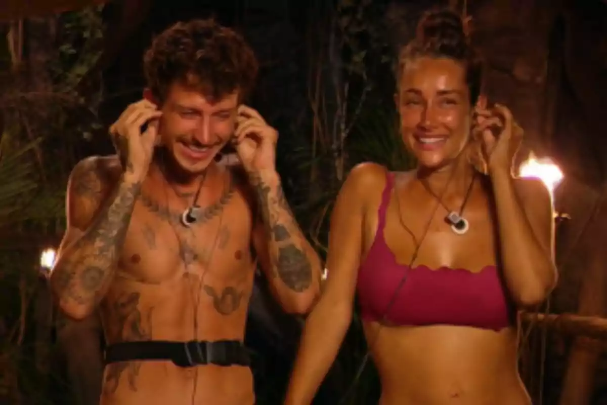 Captura de Jonan Wiergo y Adara Molinero en 'Supervivientes' Captura de Jonan Wiergo y Adara Molinero en 'Supervivientes'