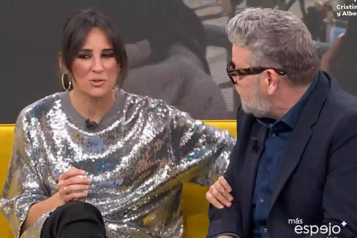 Captura de Lorena García i Alberto Chicote a 'Espejo Público' Captura de Lorena García i Alberto Chicote a 'Espejo Público'