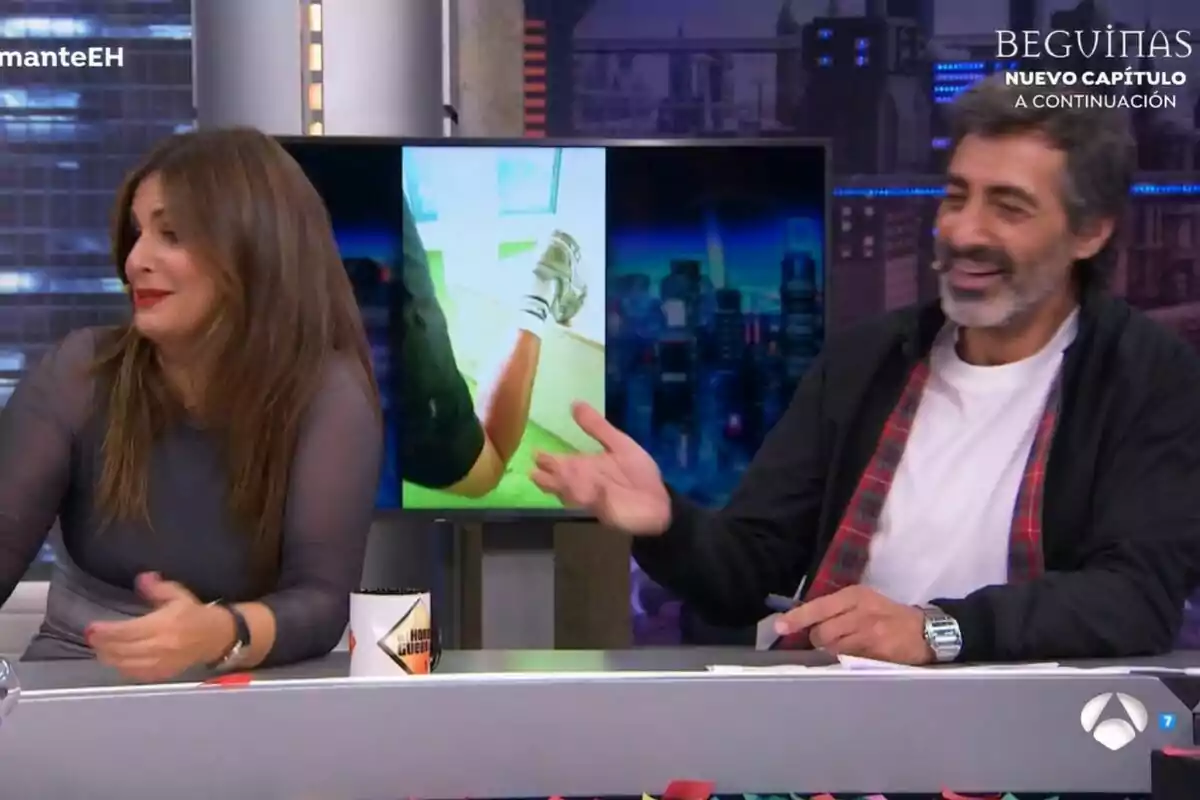 Captura de Nuria Roca y Juan del Val en 'El Hormiguero' Captura de Nuria Roca y Juan del Val en 'El Hormiguero'