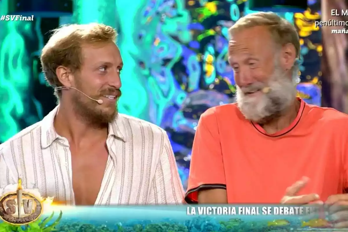 Captura de Rubén Torres i Pedro García Aguado a la final de 'Supervivientes' Captura de Rubén Torres i Pedro García Aguado a la final de 'Supervivientes'