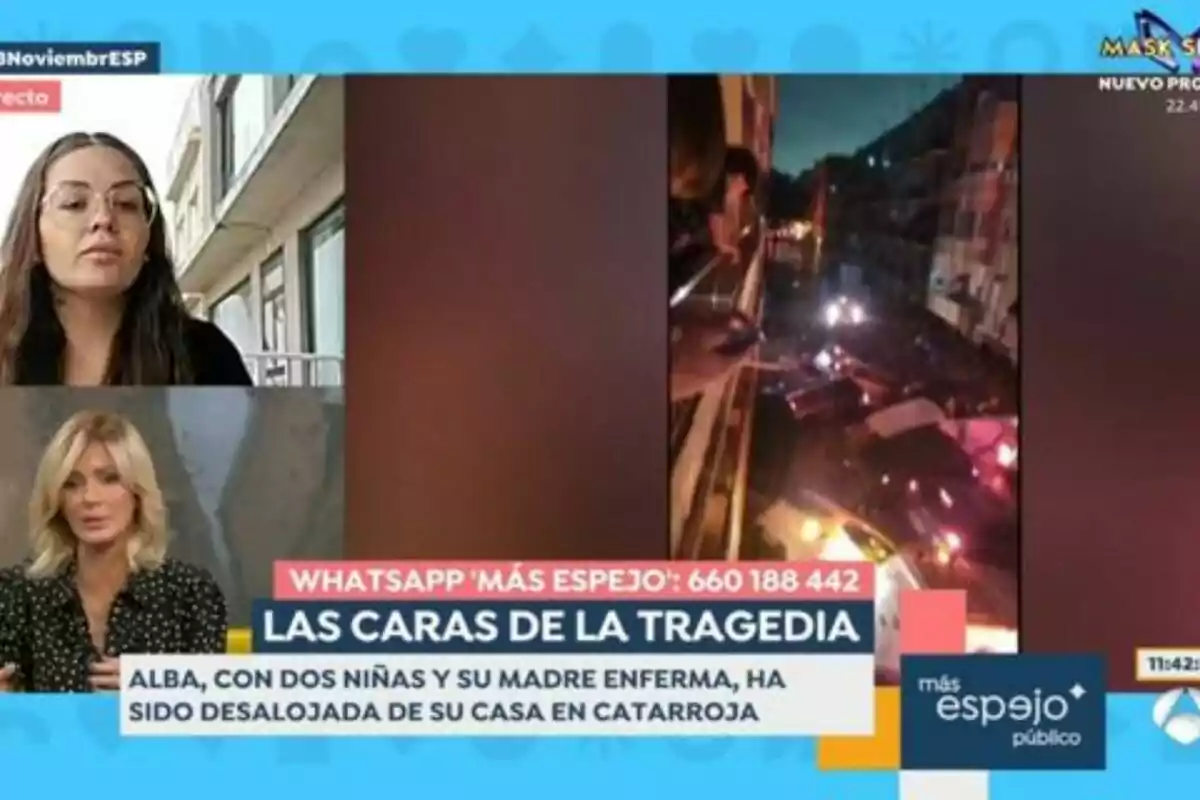 Captura de Susanna Griso en una conexión en directo con una valenciana en 'Espejo Público' Captura de Susanna Griso en una conexión en directo con una valenciana en 'Espejo Público'
