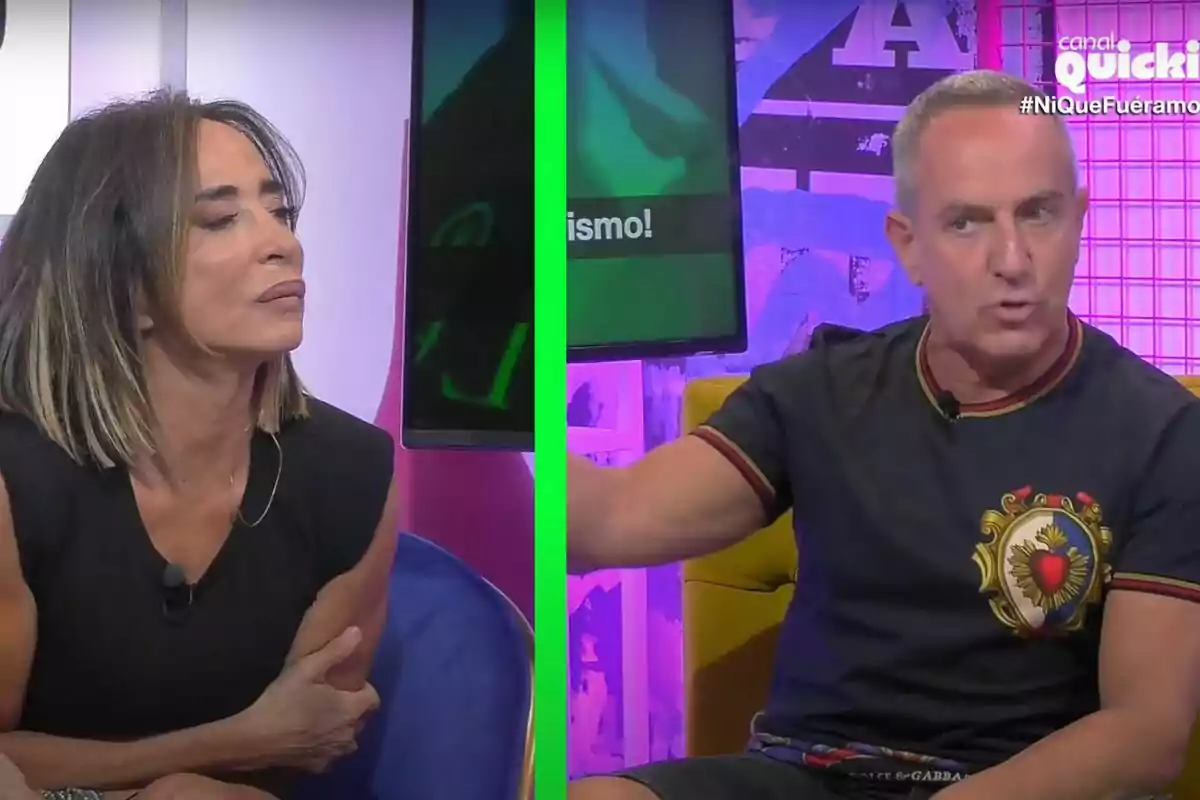 Captura de Víctor Sandoval junto a María Patiño en 'Ni que fuéramos' Captura de Víctor Sandoval junto a María Patiño en 'Ni que fuéramos'