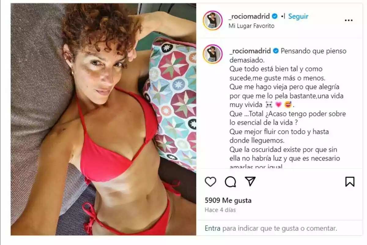 Captura del Instagram de Rocío Madrid en el que carga contra 'Supervivientes' Captura del Instagram de Rocío Madrid en el que carga contra 'Supervivientes'