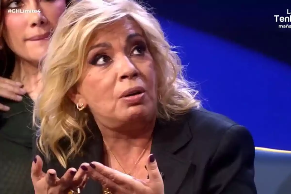 Carmen Borrego en el plató de 'GH DÚO' defendiendo a su hijo Carmen Borrego en el plató de 'GH DÚO' defendiendo a su hijo