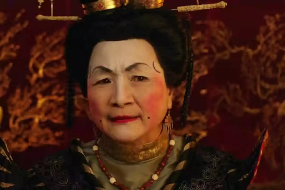 Fotografía de Cheng Pei-pei en la película Mulán Fotografía de Cheng Pei-pei en la película Mulán