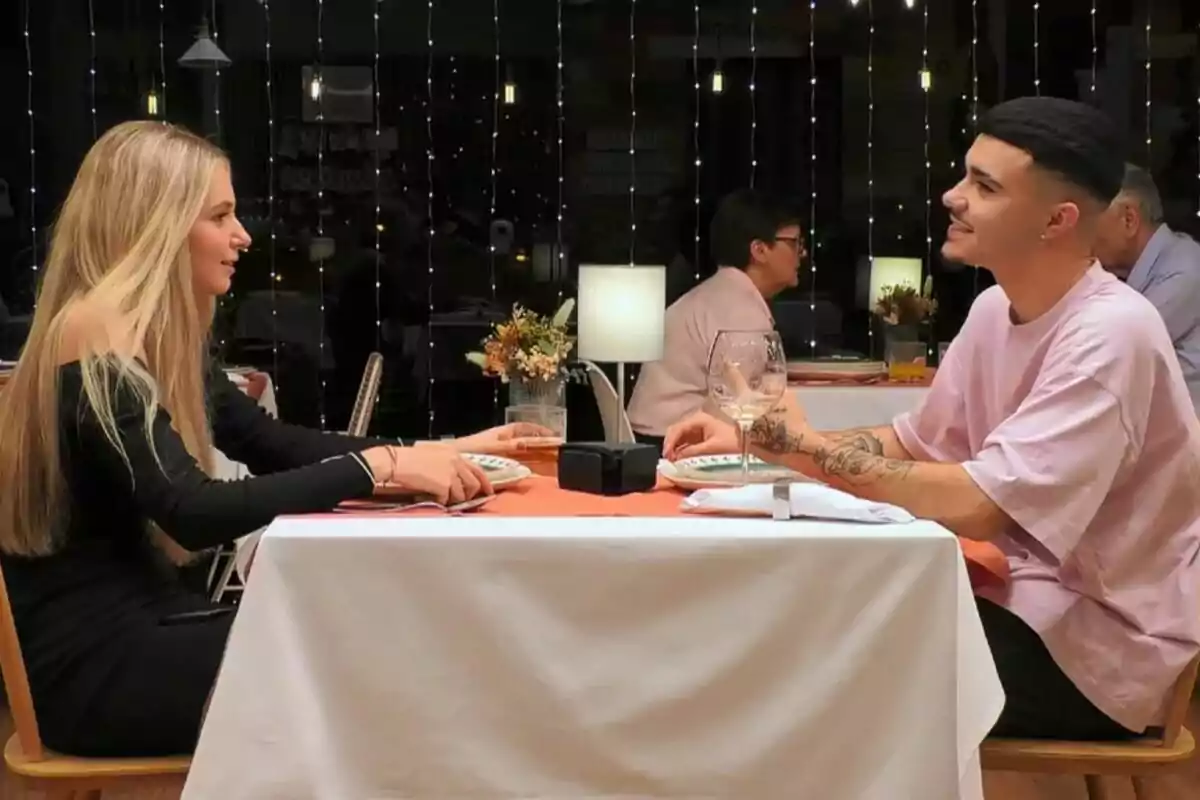 Captura de Cristian, hijo de Dani Güiza, con su cita en First Dates Captura de Cristian, hijo de Dani Güiza, con su cita en First Dates