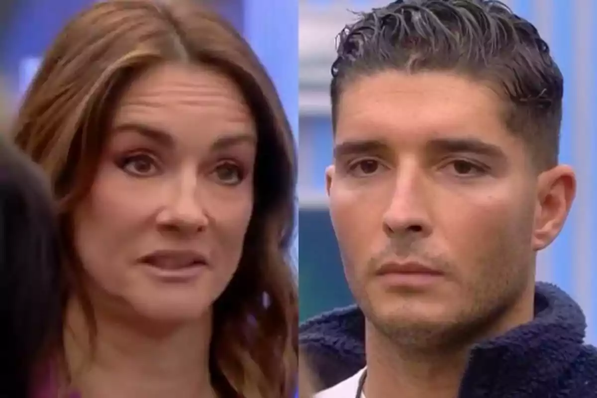 Elena Rodríguez i Álex Ghita a GH DÚO amb expressions serioses.