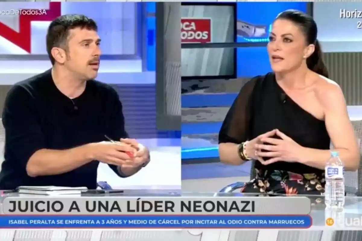 Macarena Olona y Ramón Espinar están participando en un debate televisivo en el programa 'En boca de Todos'.