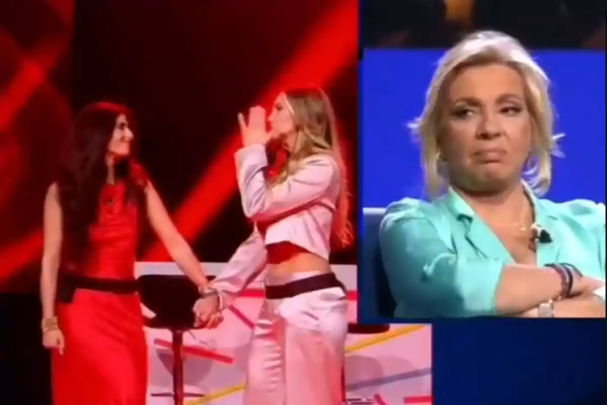 Se resuelve la expulsión ante la molesta mirada de Carmen Borrego desde plató Se resuelve la expulsión ante la molesta mirada de Carmen Borrego desde plató