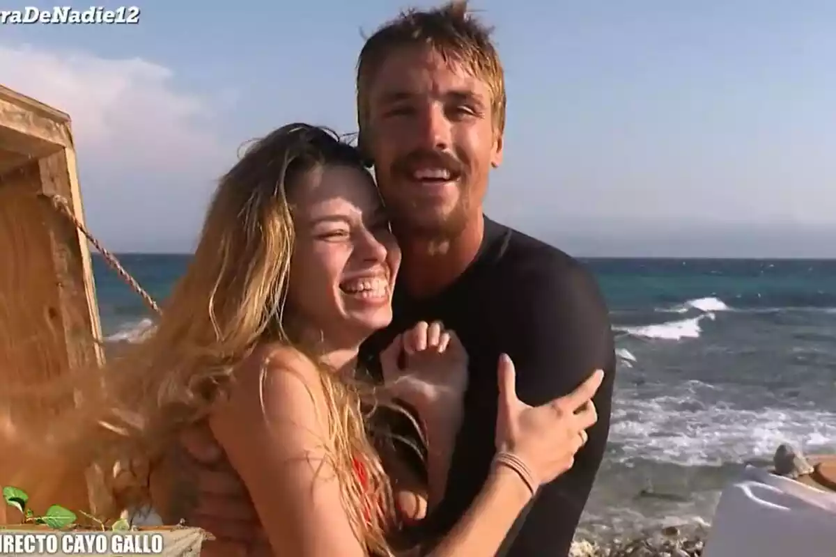 Captura de Gorka Ibarguren amb la seva xicota Andrea en el seu retrobament a Supervivientes