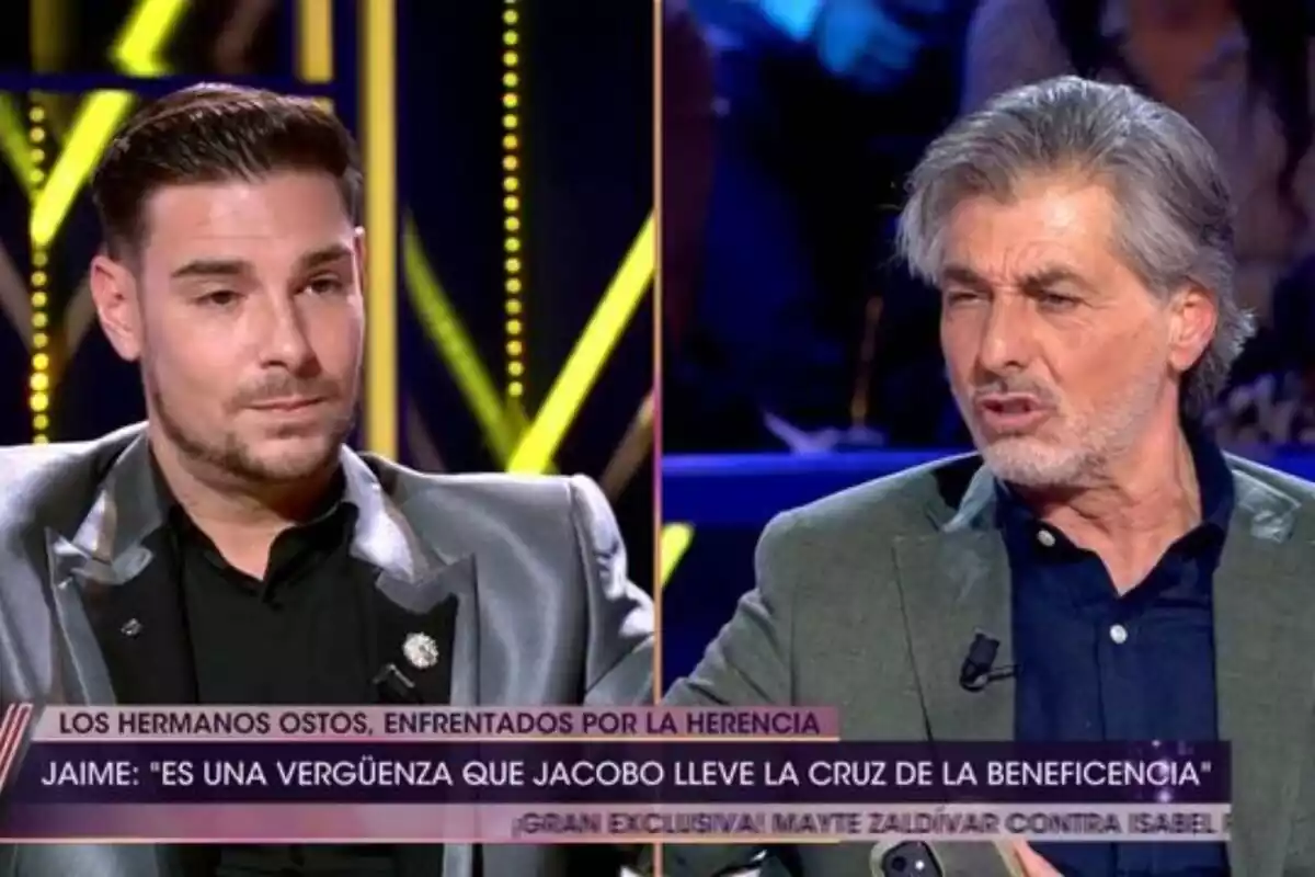 Captura del cara a cara entre Jaime y Jacobo Ostos en De Viernes Captura del cara a cara entre Jaime y Jacobo Ostos en De Viernes