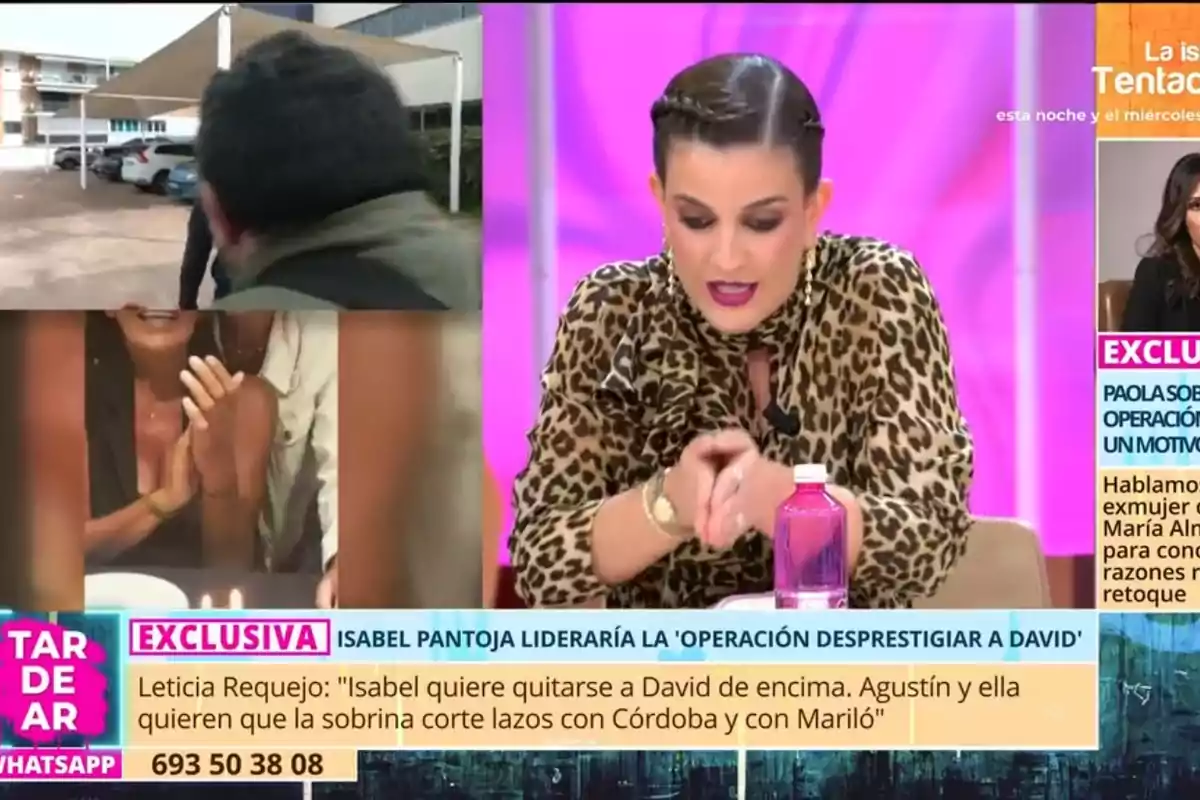 Una presentadora de televisió parla en un programa mentre es mostren imatges de fons i un text a la pantalla. Una presentadora de televisió parla en un programa mentre es mostren imatges de fons i un text a la pantalla.