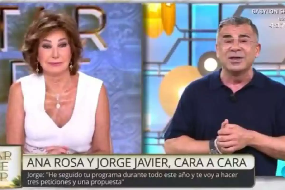 Jorge Javier Vázquez y Ana Rosa Quintana hablan cara a cara Jorge Javier Vázquez y Ana Rosa Quintana hablan cara a cara