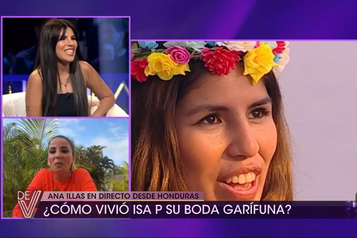 Captura de Isa P junto a Ana Illa en De Viernes mirando su boda en Supervivientes con Alberto Isla Captura de Isa P junto a Ana Illa en De Viernes mirando su boda en Supervivientes con Alberto Isla