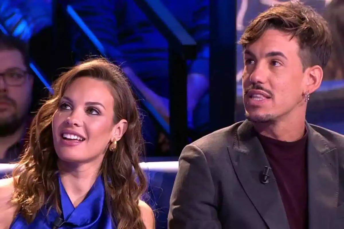 Captura de Jessica Bueno i Luitingo al debat final de GH VIP Captura de Jessica Bueno i Luitingo al debat final de GH VIP