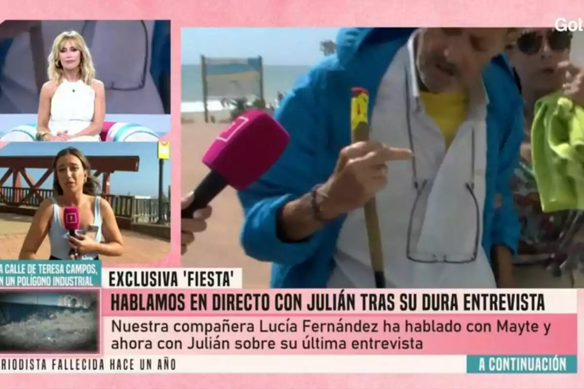 Exclusiva 'Fiesta': Hablamos en directo con Julián tras su dura entrevista. Nuestra compañera Lucía Fernández ha hablado con Mayte y ahora con Julián sobre su última entrevista. Exclusiva 'Fiesta': Hablamos en directo con Julián tras su dura entrevista. Nuestra compañera Lucía Fernández ha hablado con Mayte y ahora con Julián sobre su última entrevista.