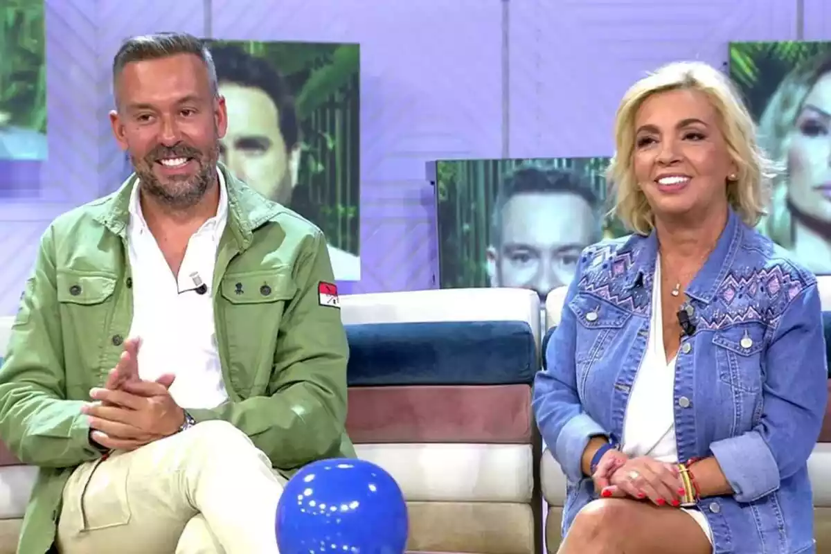 Captura de Kike Calleja y Carmen Borrego en el club social de Vamos a ver Captura de Kike Calleja y Carmen Borrego en el club social de Vamos a ver