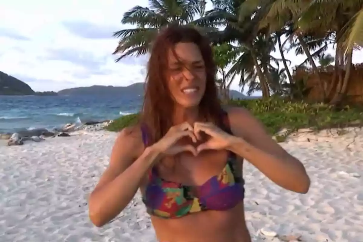 Captura de Laura Matamoros tras ser repescada en Supervivientes Captura de Laura Matamoros tras ser repescada en Supervivientes